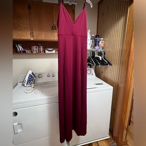 Long burgundy dress size large